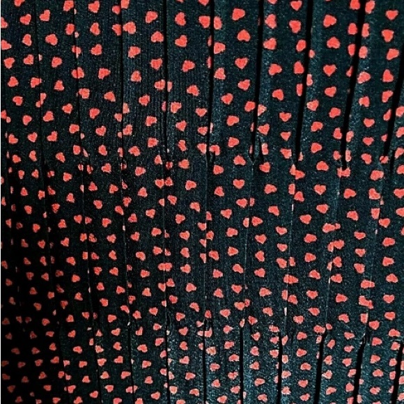 Alexis Luska Asymmetrical One Shoulder Black & Red Heart Print Mini Dress - Sz M - Picture 5 of 13